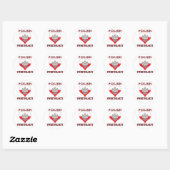 Poolse zeukenkunst ronde sticker (Vel)