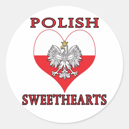 Poolse zeukenkunst ronde sticker (Voorkant)