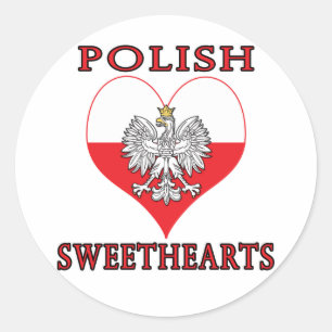 Poolse zeukenkunst ronde sticker