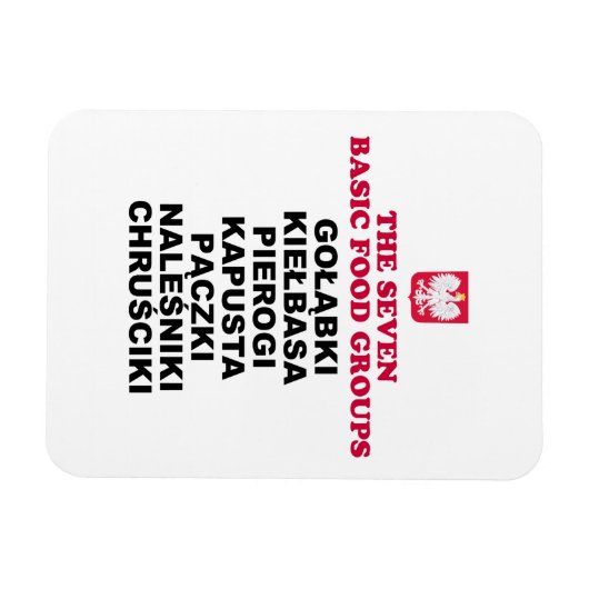 Poolse zeven voedselgroepen magneet (Horizontaal)