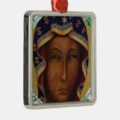 Poolse zwarte Madonna Czestochow Virgin Art Metalen Ornament (Rechts)