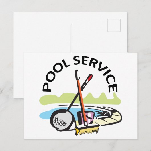 poolservice briefkaart (Voorkant / Achterkant)