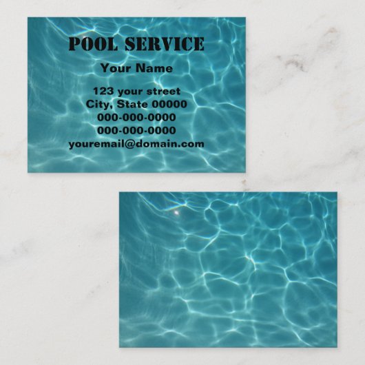 poolservice visitekaartje (Voorkant / Achterkant)