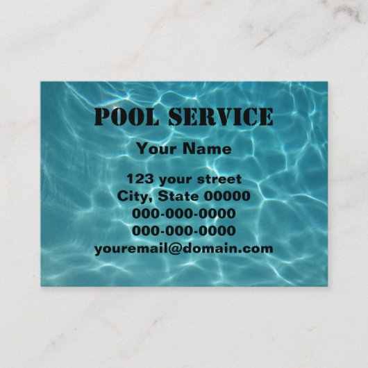 poolservice visitekaartje (Voorkant)