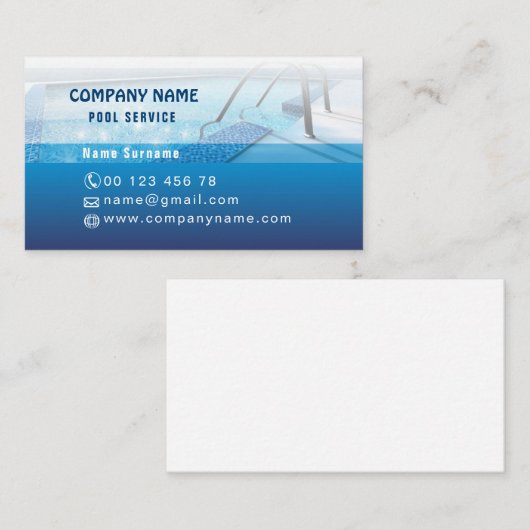 poolservice visitekaartje (Voorkant / Achterkant)
