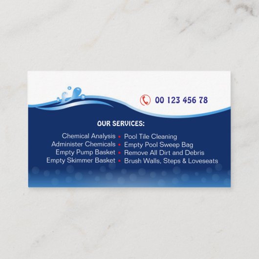 poolservice visitekaartje (Achterkant)