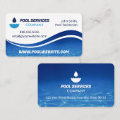 poolservices | blauwe watergolf | zwembad visitekaartje (Voorkant / Achterkant)