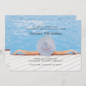 Poolside Invitation Kaart (Voorkant / Achterkant)