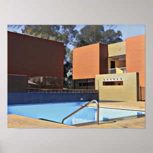 Poolside kameel No. 1 Art Print