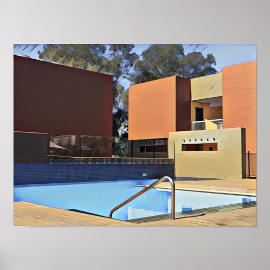 Poolside kameel No. 1 Art Print (Voorkant)