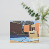 Poolside kameel No. 1 Art Print Briefkaart (Staand voorkant)