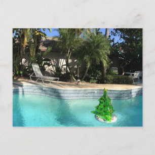 Poolside kerst feestdagenkaart