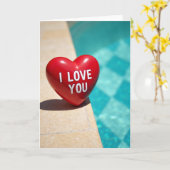Poolside Liefde Kaart (Gele Bloem)