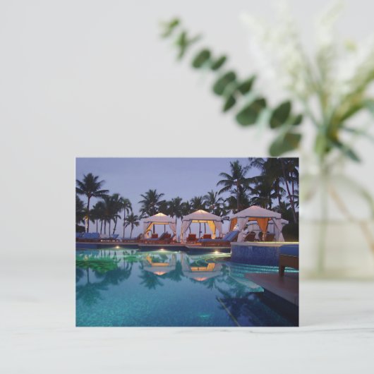 Poolside op Dawn Briefkaart (Staand voorkant)