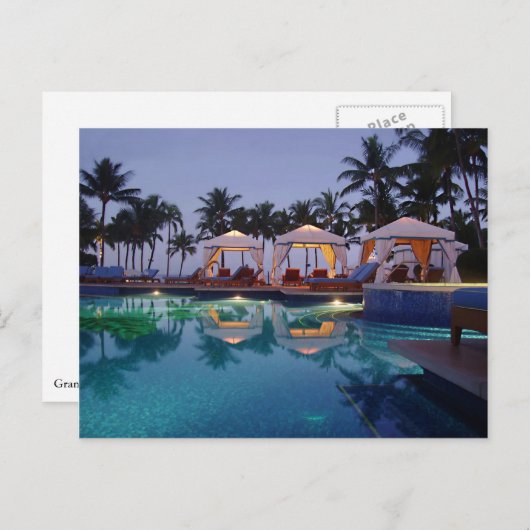 Poolside op Dawn Briefkaart (Voorkant / Achterkant)