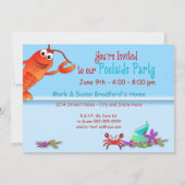 POOLSIDE PARTIJINVITATIE - Lobster met Drink Kaart (Achterkant)