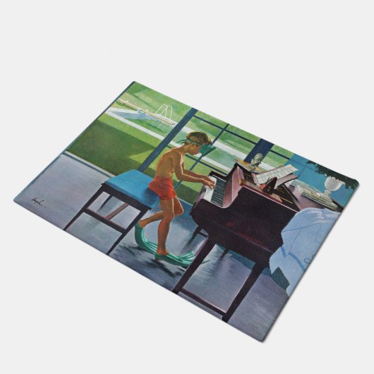 Poolside Piano Practice Deurmat (Schuin)