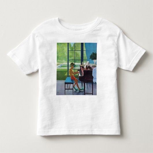 Poolside Piano Practice Kinder Shirts (Voorkant)