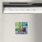 Poolside Piano Practice Magneet (Insitu (Vaatwasser))
