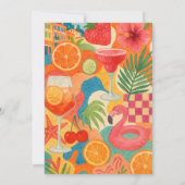 Poolside Prosecco Tropische Collage | Zomer Zwemba Kaart (Achterkant)