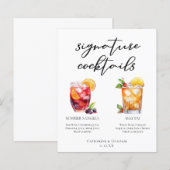 Poolside Signature Cocktails Wedding Menu (Voorkant / Achterkant)