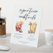 Poolside Signature Cocktails Wedding Menu Reclamebord Met Voetstuk (Insitu)