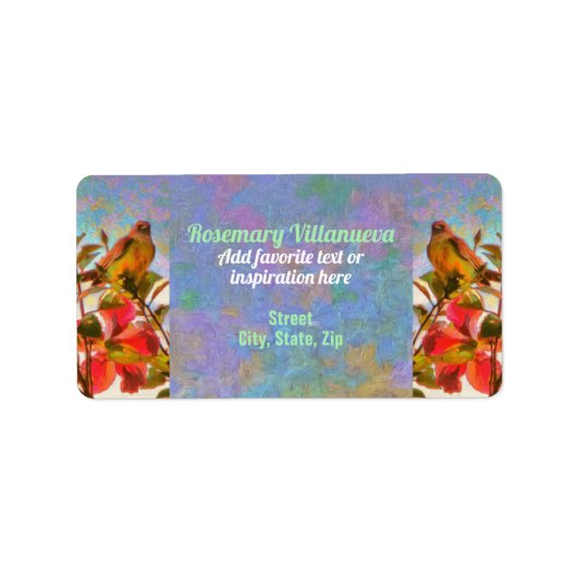 Poolside Singer 2338-adres Etiket (Voorkant)