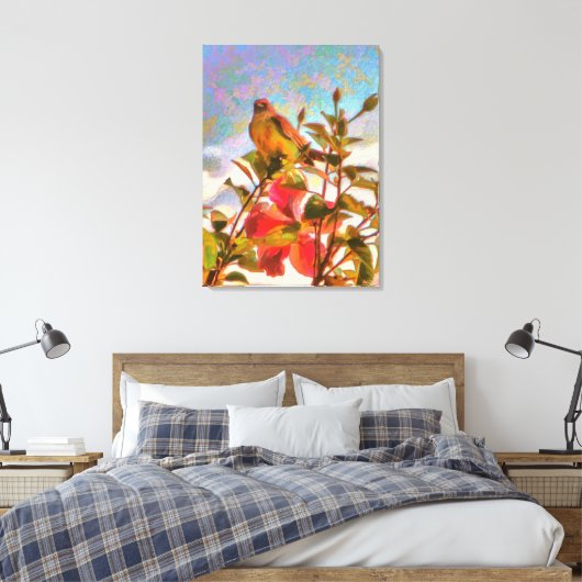 Poolside Singer 2338 Art Canvas Afdruk (Insitu (Slaapkamer))