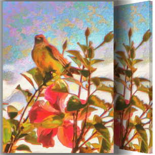 Poolside Singer 2338 Art Canvas Afdruk