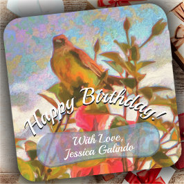 Poolside Singer 2338 Vierkante Sticker