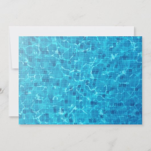 Poolside Summer Vrijgezellenfeest Kaart (Achterkant)