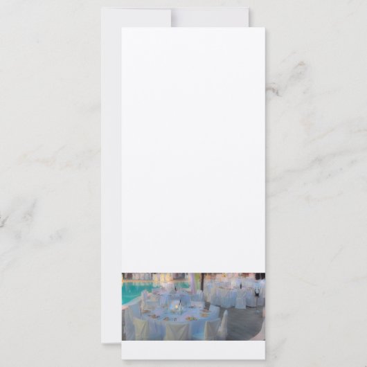 POOLSIDE WEDDING DINER INVITATION KAART (Voorkant)