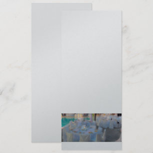 POOLSIDE WEDDING DINER INVITATION KAART