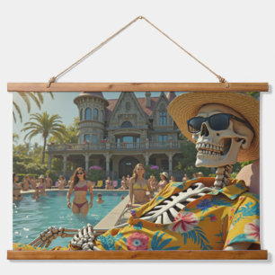 poolskelet hangend wandkleed