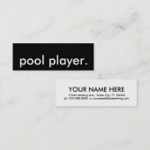poolspeler. mini visitekaartje (Voorkant / Achterkant)