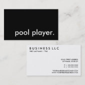 poolspeler. visitekaartje (Voorkant / Achterkant)