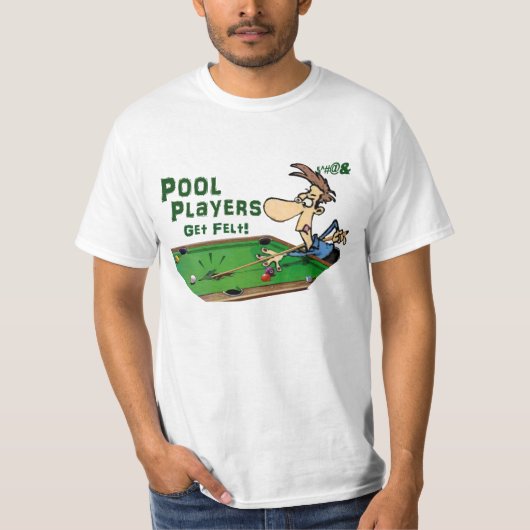 poolspelers krijgen vilt t-shirt (Voorkant)