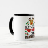 Poolster Rendier Vluchtinstructeur Kerstmis Mok (Voorkant links)