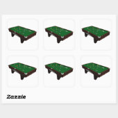 pooltabel vierkante sticker (Vel)