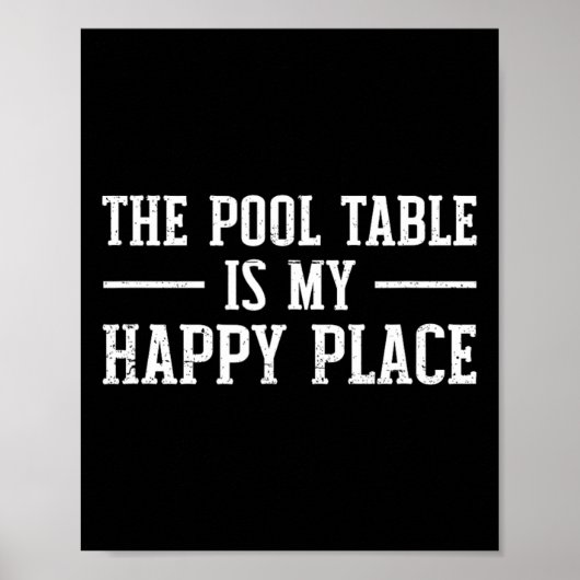 Pooltafel - biljartspeler poster (Voorkant)