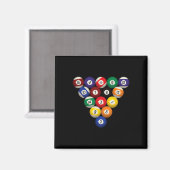 Pooltafel Grappig Pool Speler Biljart Halloween C Magneet (Voorkant / Achterkant)