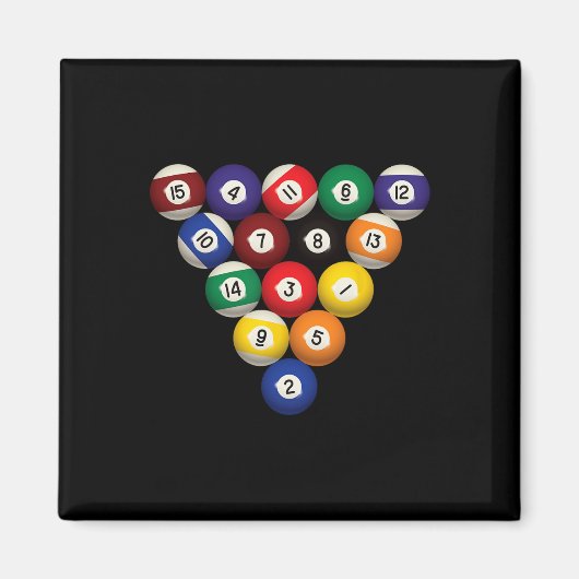 Pooltafel Grappig Pool Speler Biljart Halloween C Magneet (Voorkant)