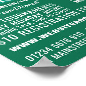 pooltafel, poolclub, snookerclub Adverteren Poster (Hoek)