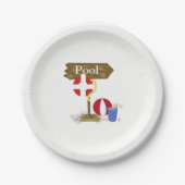 poolteken papieren bordje (Voorkant)