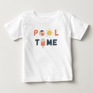 pooltijd. Baby T-shirt en Topjes