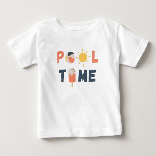 pooltijd. Baby T-shirt en Topjes (Voorkant)