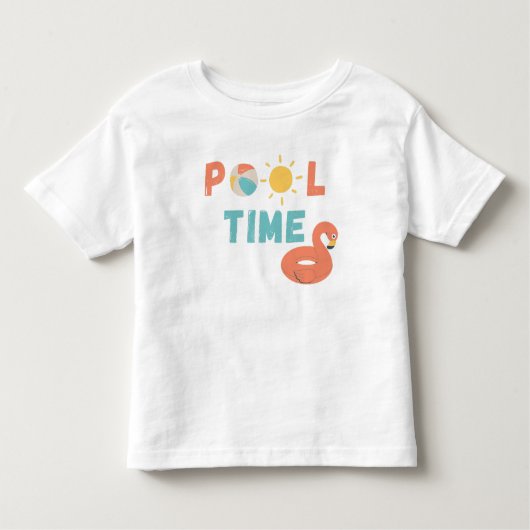pooltijd. Kleuter T-shirt (Voorkant)