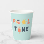pooltijd. Partijbekertjes en -benodigdheden Papieren Bekers (Voorkant)