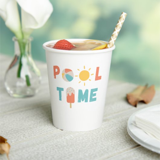 pooltijd. Partijbekertjes en -benodigdheden Papieren Bekers (Insitu)