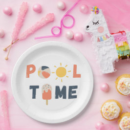 pooltijd. partijgebonden Borden en -leveringen Papieren Bordje